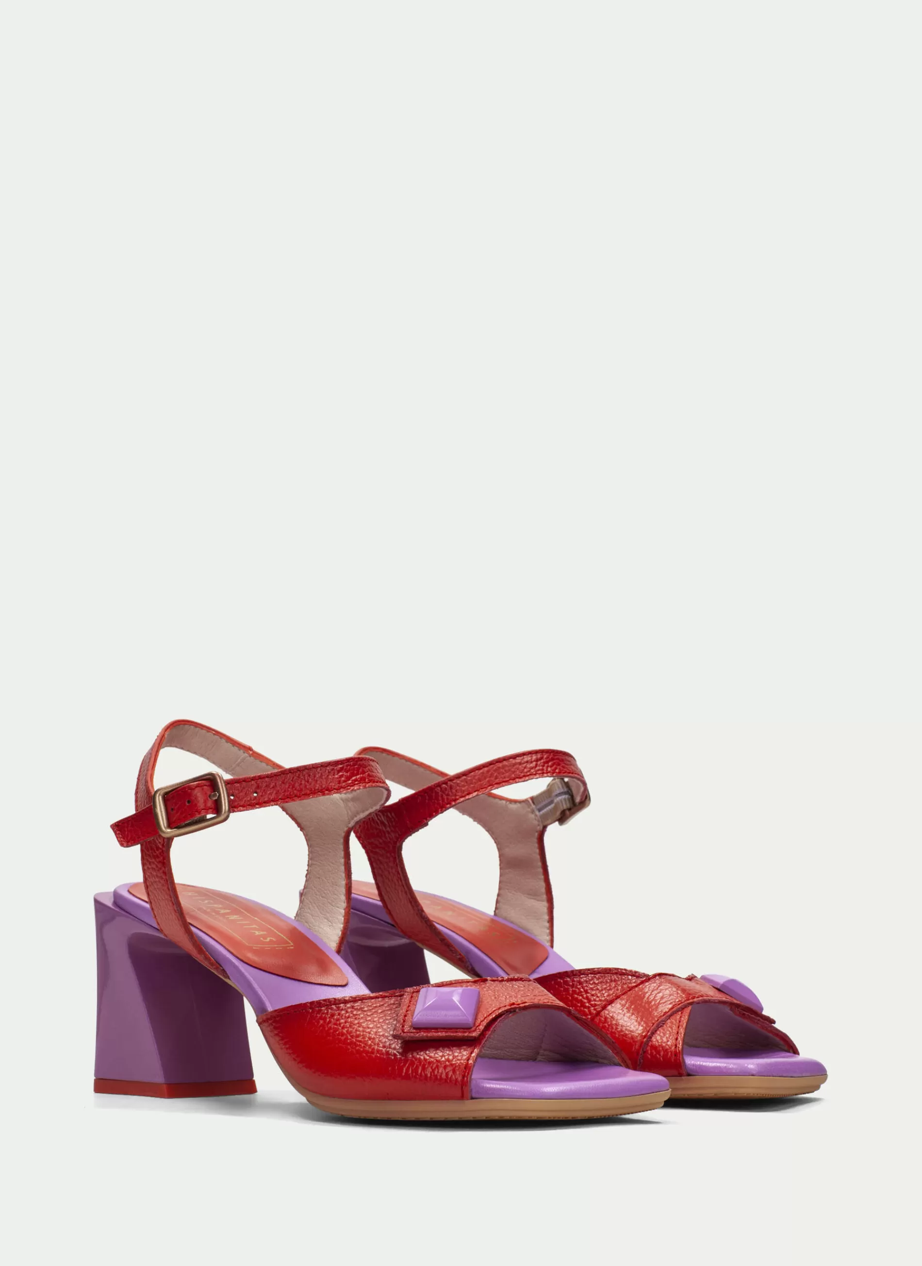 Best Hispanitas Heeled Sandal Mallorca Violet-vermelho