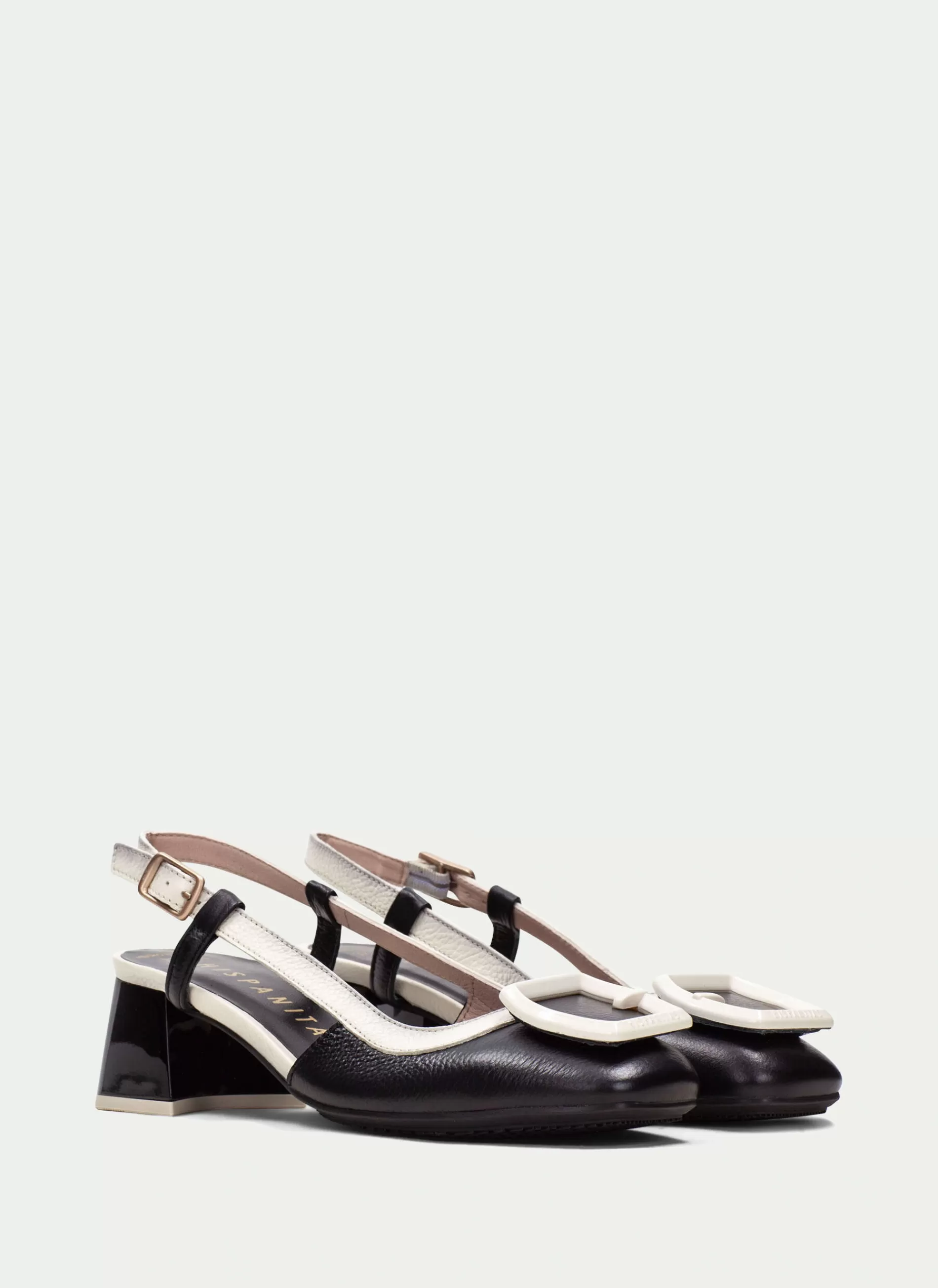 Best Sale Hispanitas Slingback Malta Preto-creme