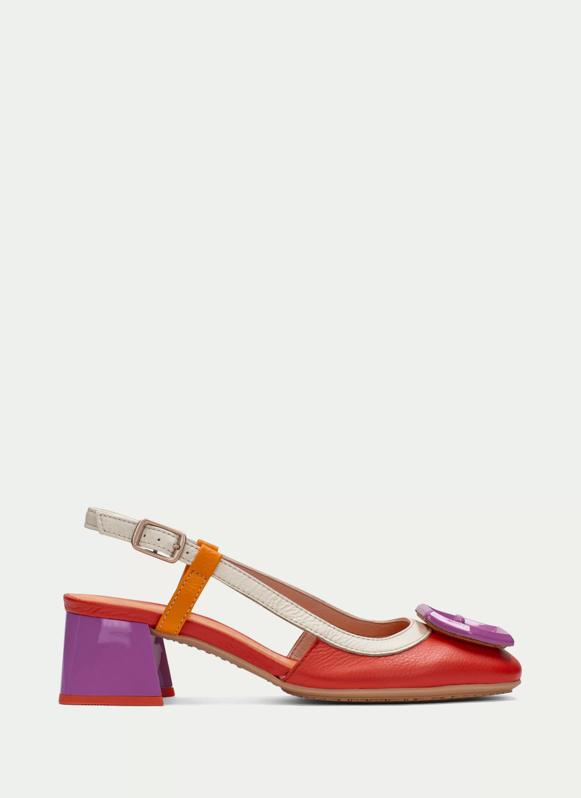 Clearance Hispanitas Slingback Malta Vermelho-violet-laranja