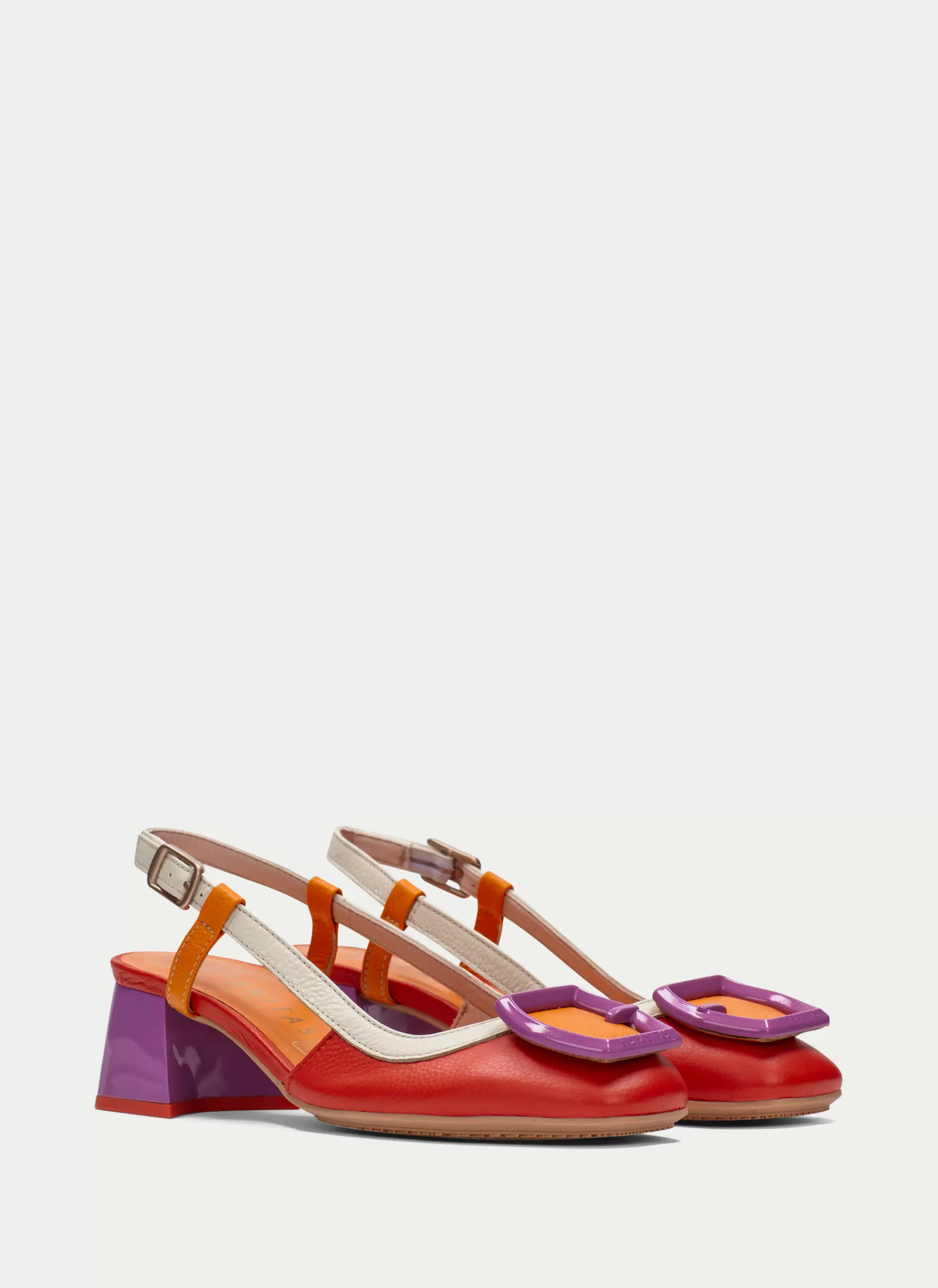 Clearance Hispanitas Slingback Malta Vermelho-violet-laranja