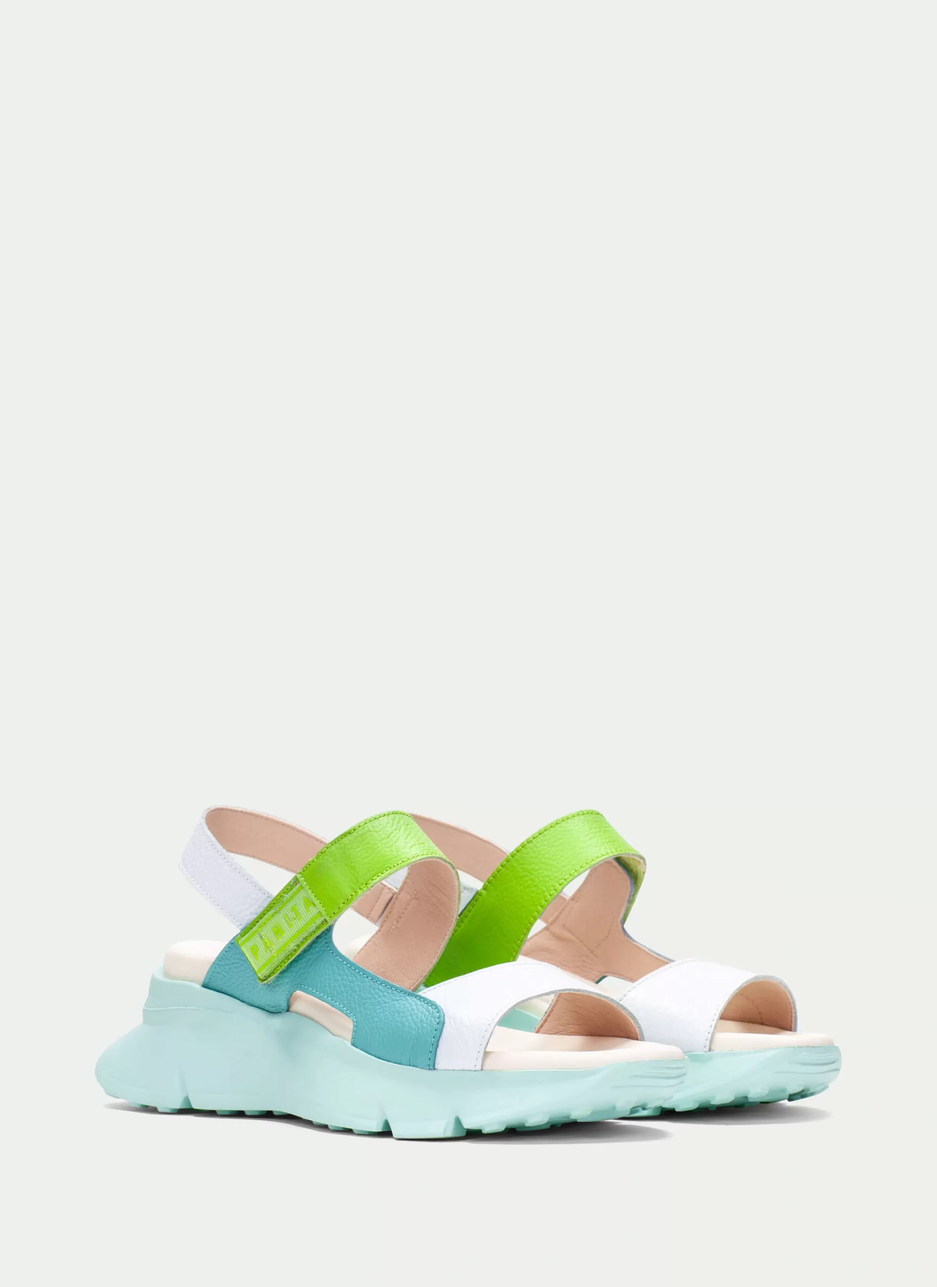 Best Hispanitas Sport Sandals Jamaica Branco-aquamarine-kiwi